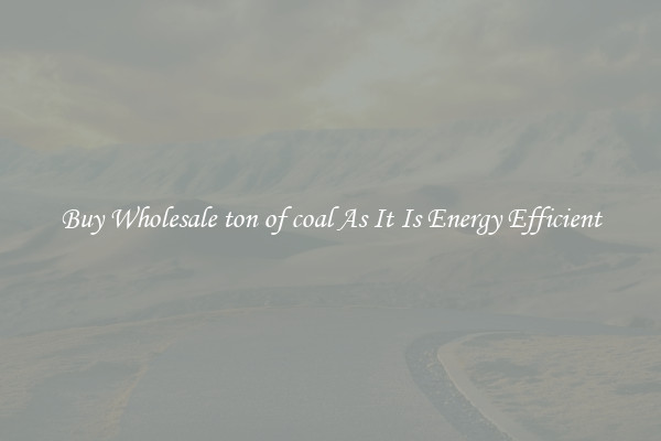 Buy Wholesale ton of coal As It Is Energy Efficient