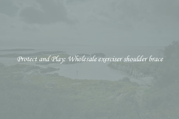 Protect and Play: Wholesale exerciser shoulder brace