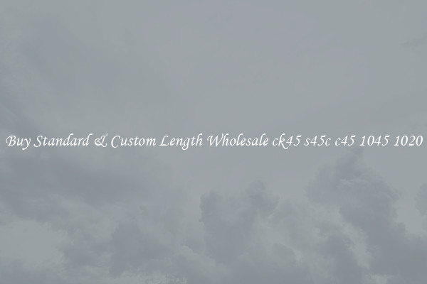 Buy Standard & Custom Length Wholesale ck45 s45c c45 1045 1020