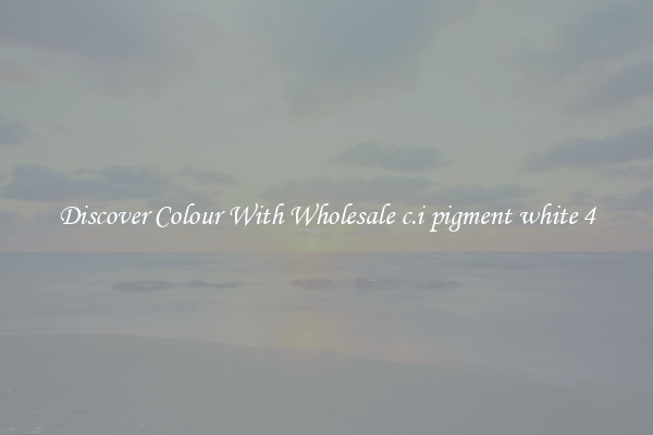 Discover Colour With Wholesale c.i pigment white 4
