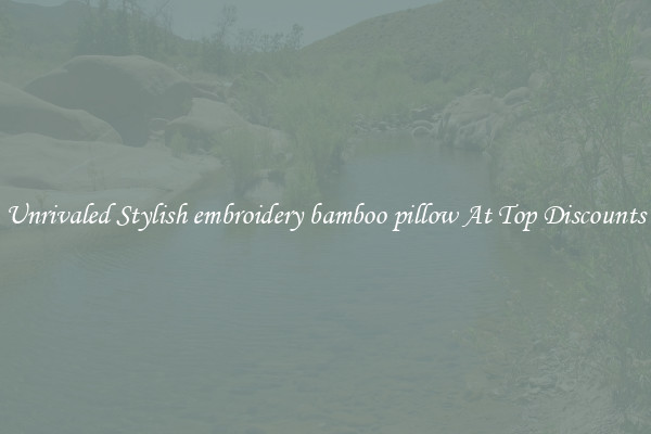 Unrivaled Stylish embroidery bamboo pillow At Top Discounts