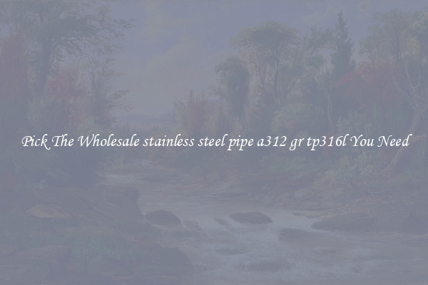 Pick The Wholesale stainless steel pipe a312 gr tp316l You Need