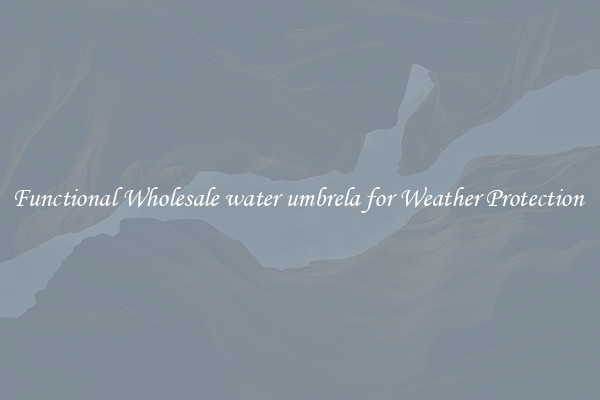 Functional Wholesale water umbrela for Weather Protection 