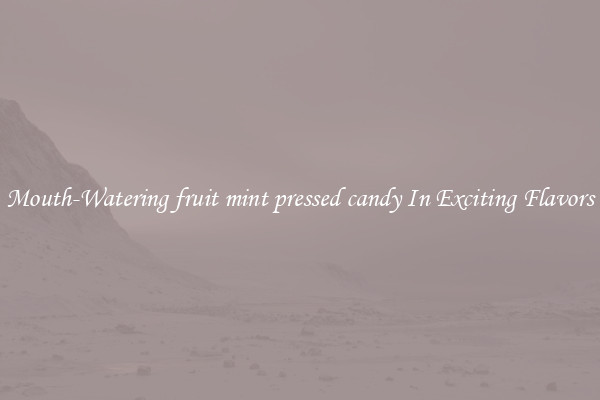 Mouth-Watering fruit mint pressed candy In Exciting Flavors