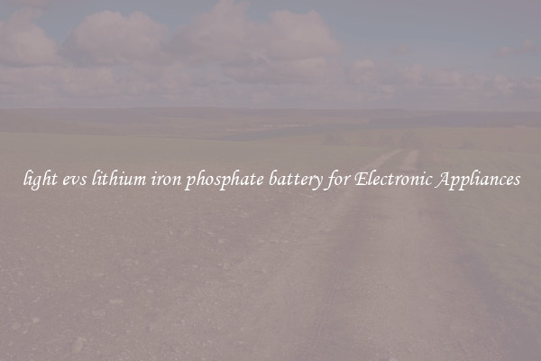 light evs lithium iron phosphate battery for Electronic Appliances