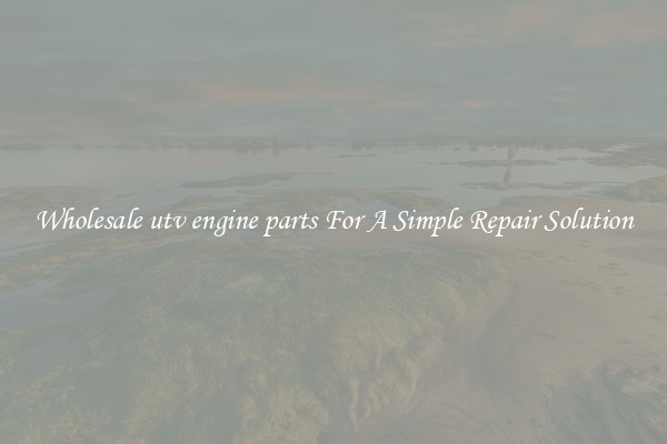 Wholesale utv engine parts For A Simple Repair Solution
