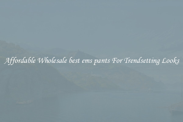 Affordable Wholesale best ems pants For Trendsetting Looks