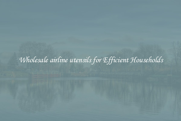 Wholesale airline utensils for Efficient Households