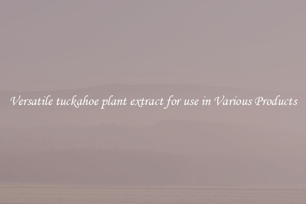 Versatile tuckahoe plant extract for use in Various Products