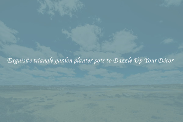 Exquisite triangle garden planter pots to Dazzle Up Your Décor  